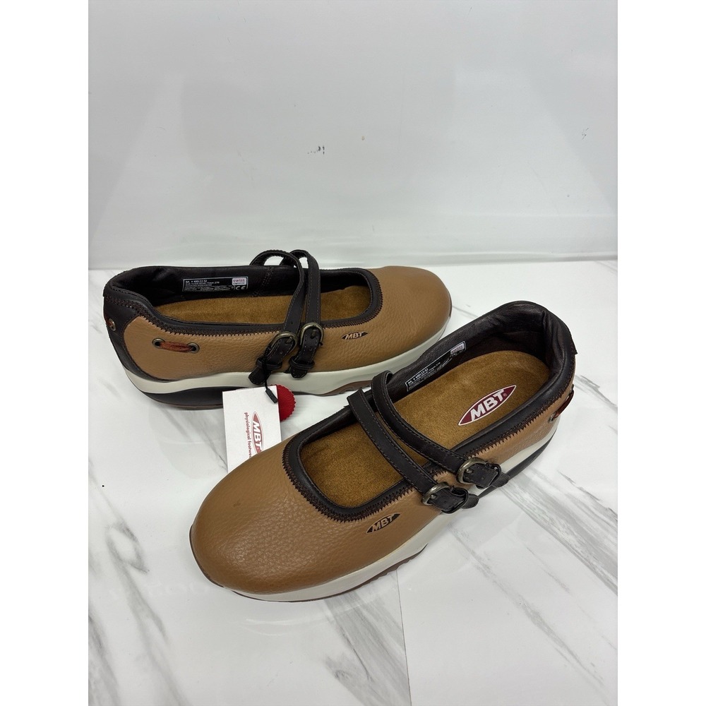 MBT Changa Leather Mary Jane Orthopedic Rocking Shoes Women's Size‎ 10 Brown NWT